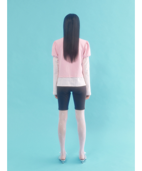 NEFNEF(ネフネフ)の「レイヤードパフトップ_ピンク(Tシャツ/カットソー・レディース・その他・FREE)」の7枚目の写真