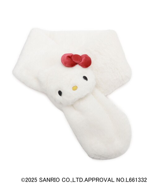 sanrio（サンリオ）の「【ハローキティ】フェイクファーティペット（ストール/ショール・レディース・ホワイト/ベビーピンク/ライトブルー・00）」の4枚目の写真
