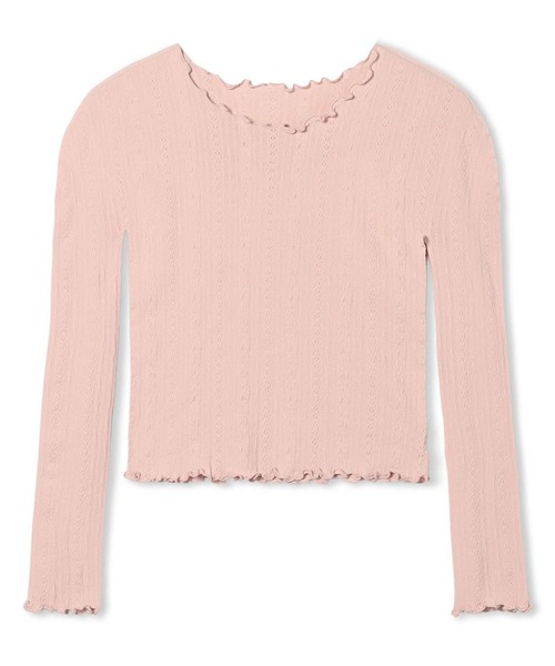 Chacott（チャコット）の「【ノーソーイングニット】メロウニットトップ（ニット/セーター・レディース・ピンク/ブラック・M）」の2枚目の写真