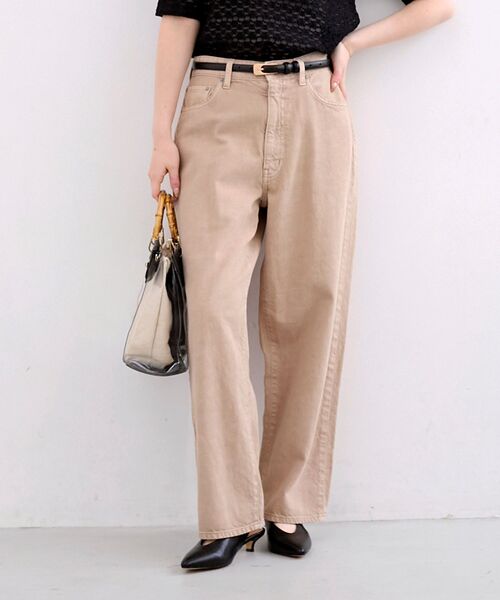 le.coeur blanc（ルクールブラン）の「カラーカツラギカーブパンツ（その他パンツ・レディース・ベージュ/ライトグレー/ピンク・36/38）」の3枚目の写真