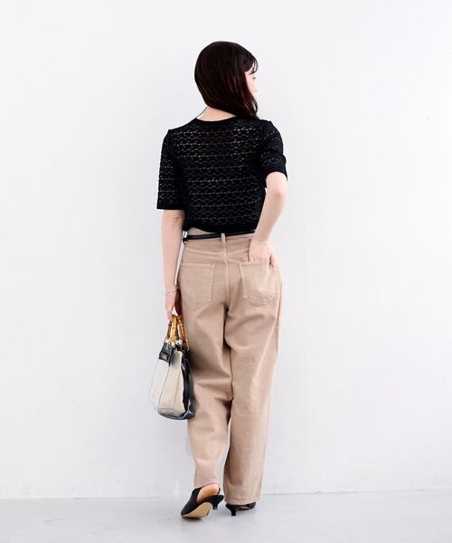 le.coeur blanc（ルクールブラン）の「カラーカツラギカーブパンツ（その他パンツ・レディース・ベージュ/ライトグレー/ピンク・36/38）」の10枚目の写真