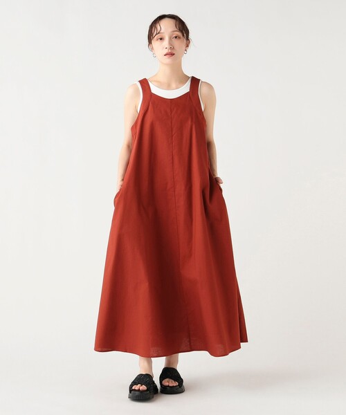 BEAMS HEART(ビームスハート)の「【マイサイズ調整可能】Dカン ロングワンピース(ワンピース・レディース・レッド/ブラック/ブラウン系その他2・FREE)」の21枚目の写真