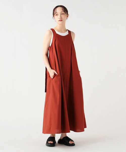 BEAMS HEART(ビームスハート)の「【マイサイズ調整可能】Dカン ロングワンピース(ワンピース・レディース・レッド/ブラック/ブラウン系その他2・FREE)」の3枚目の写真