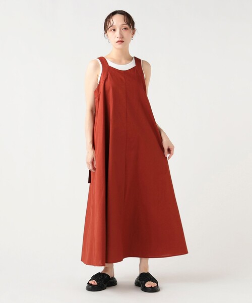 BEAMS HEART(ビームスハート)の「【マイサイズ調整可能】Dカン ロングワンピース(ワンピース・レディース・レッド/ブラック/ブラウン系その他2・FREE)」の5枚目の写真