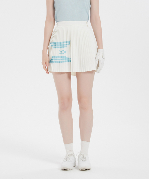 E.PARCA（イパルカ）の「フォールディングデコホワイトプリーツスカート（スカート・レディース・その他・SMALL/MEDIUM/LARGE）」の2枚目の写真