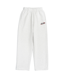 DOUBLE SLASH LOGO STRAIGHT SWEATPANTS (LIGHT MELANGE)