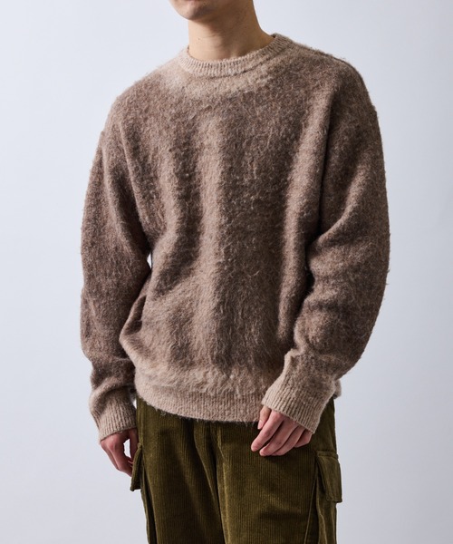 le cercle ADAM ET ROPE'（ルセルクルアダムエロペ）の「メランジグラデーションニット（ニット/セーター・メンズ・ライトグレー/ベージュ系その他/ネイビー・M/L/LL）」の2枚目の写真