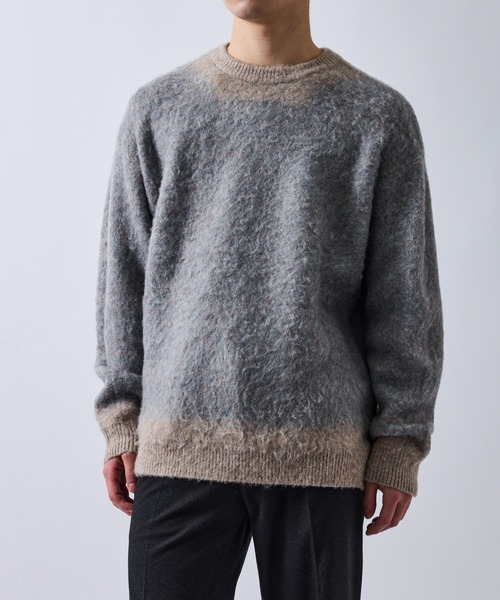 le cercle ADAM ET ROPE'（ルセルクルアダムエロペ）の「メランジグラデーションニット（ニット/セーター・メンズ・ライトグレー/ベージュ系その他/ネイビー・M/L/LL）」の16枚目の写真