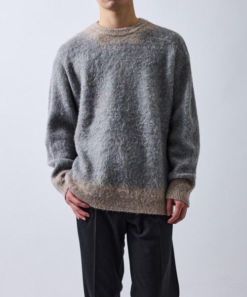 le cercle ADAM ET ROPE'（ルセルクルアダムエロペ）の「メランジグラデーションニット（ニット/セーター・メンズ・ライトグレー/ベージュ系その他/ネイビー・M/L/LL）」の17枚目の写真