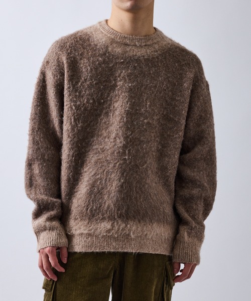 le cercle ADAM ET ROPE'（ルセルクルアダムエロペ）の「メランジグラデーションニット（ニット/セーター・メンズ・ライトグレー/ベージュ系その他/ネイビー・M/L/LL）」の21枚目の写真