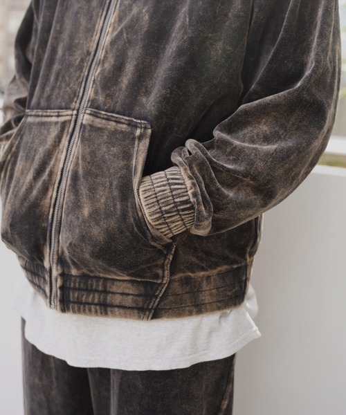 BEAVER（ビーバー）の「B omnivore/ビーオムニボー　velours jacket ベロアジャケット（ブルゾン・メンズ・ブラウン/ブラック・M/L）」の15枚目の写真