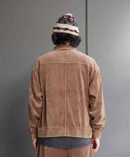 BEAVER（ビーバー）の「B omnivore/ビーオムニボー　velours jacket ベロアジャケット（ブルゾン・メンズ・ブラウン/ブラック・M/L）」の10枚目の写真