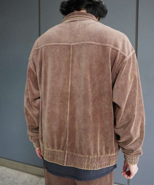 BEAVER（ビーバー）の「B omnivore/ビーオムニボー　velours jacket ベロアジャケット（ブルゾン・メンズ・ブラウン/ブラック・M/L）」の8枚目の写真
