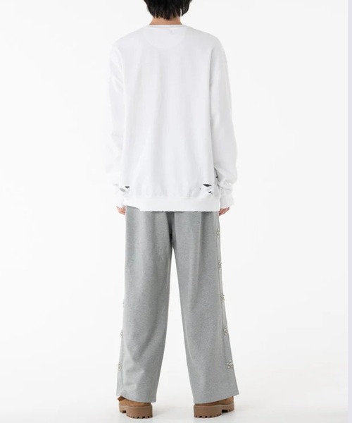 STUDIOUS（ステュディオス）の「【DISCOVERED】I BROKEN HEART DAMAGE SWEAT（スウェット・メンズ・ホワイト/ブラック・3）」の8枚目の写真