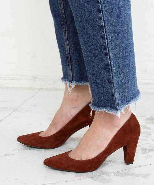 BEAUTY&YOUTH UNITED ARROWS（ビューティーアンドユースユナイテッドアローズ）の「BY∵ スウェードポインテッドトゥパンプス◆（パンプス・レディース・ダークブラウン/ネイビー/ライトグレー/ベージュ/ブラック/ブラウン/オリーブ・36/38/37h/36h/37/35h）」の4枚目の写真