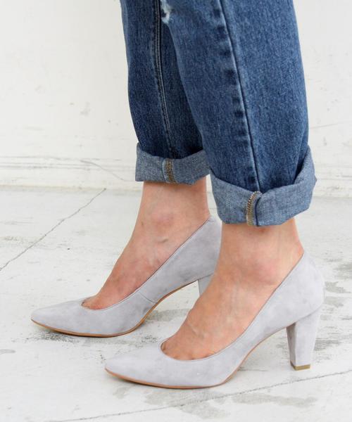 BEAUTY&YOUTH UNITED ARROWS（ビューティーアンドユースユナイテッドアローズ）の「BY∵ スウェードポインテッドトゥパンプス◆（パンプス・レディース・ダークブラウン/ネイビー/ライトグレー/ベージュ/ブラック/ブラウン/オリーブ・36/38/37h/36h/37/35h）」の3枚目の写真