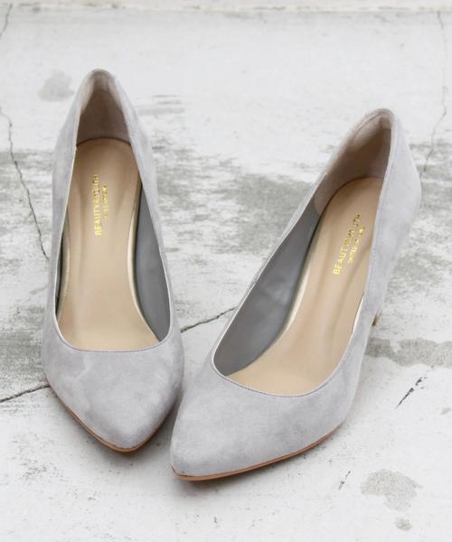 BEAUTY&YOUTH UNITED ARROWS（ビューティーアンドユースユナイテッドアローズ）の「BY∵ スウェードポインテッドトゥパンプス◆（パンプス・レディース・ダークブラウン/ネイビー/ライトグレー/ベージュ/ブラック/ブラウン/オリーブ・36/38/37h/36h/37/35h）」の16枚目の写真