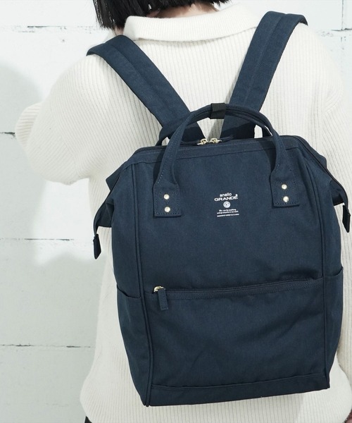 anello GRANDE(アネログランデ)の「"02"≪anello GRANDE≫SPS/エスピーエス 5ポケット/18L 口金リュック(R)(バックパック/リュック・レディース・ライトグレー/ネイビー/ブラック/グレー・ONE SIZE)」の4枚目の写真