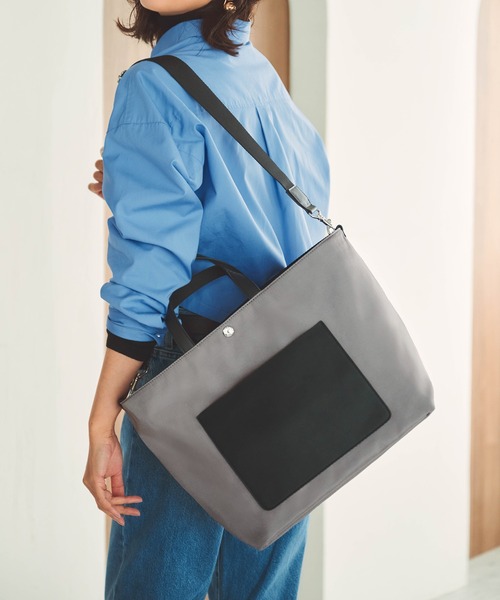 Breath TOPKAPI sis】【WEB限定】ナイロン レザーポケット トート