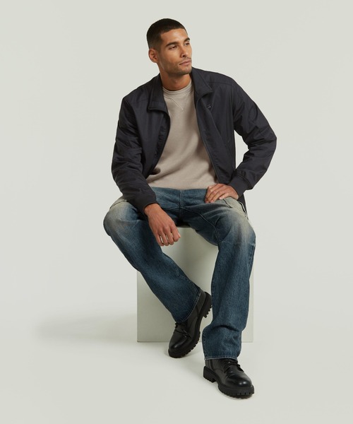 G-STAR(ジースター)の「Track Jacket/スタンドカラートラックジャケット/ジャージトップス/ジップアップブルゾン(ブルゾン・メンズ・ダークブラック・LARGE/MEDIUM/SMALL/X-LARGE/X-SMALL)」の3枚目の写真