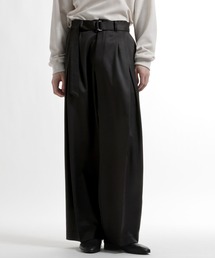 HARE | 【SET UP対応】ウールライクディープタックワイドパンツ(HARE)(スラックス)