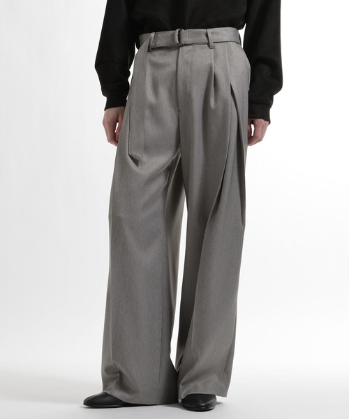 HARE(ハレ)の「【SET UP対応】ウールライクディープタックワイドパンツ(HARE)(スラックス・メンズ・ブルー/グレー/ブラック・SMALL/MEDIUM)」の16枚目の写真