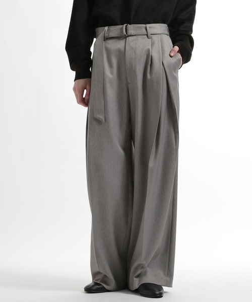 HARE(ハレ)の「【SET UP対応】ウールライクディープタックワイドパンツ(HARE)(スラックス・メンズ・ブルー/グレー/ブラック・SMALL/MEDIUM)」の17枚目の写真