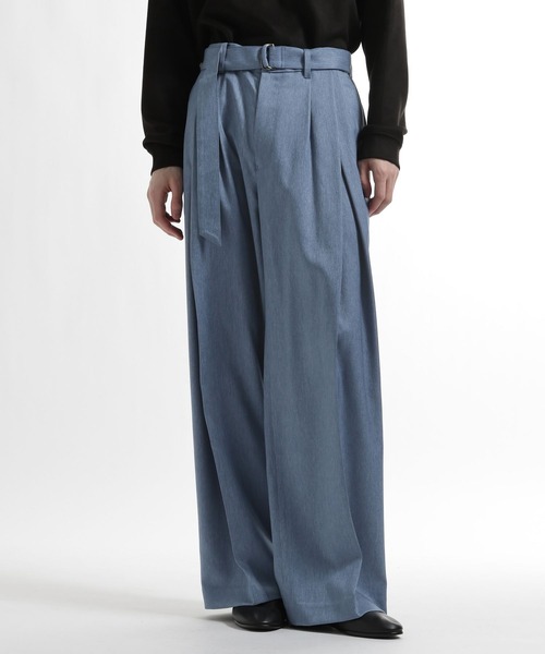HARE(ハレ)の「【SET UP対応】ウールライクディープタックワイドパンツ(HARE)(スラックス・メンズ・ブルー/グレー/ブラック・SMALL/MEDIUM)」の18枚目の写真