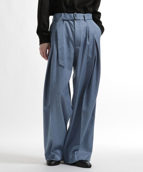 HARE(ハレ)の「【SET UP対応】ウールライクディープタックワイドパンツ(HARE)(スラックス・メンズ・ブルー/グレー/ブラック・SMALL/MEDIUM)」の19枚目の写真