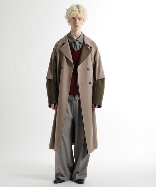 HARE(ハレ)の「【SET UP対応】ウールライクディープタックワイドパンツ(HARE)(スラックス・メンズ・ブルー/グレー/ブラック・SMALL/MEDIUM)」の5枚目の写真