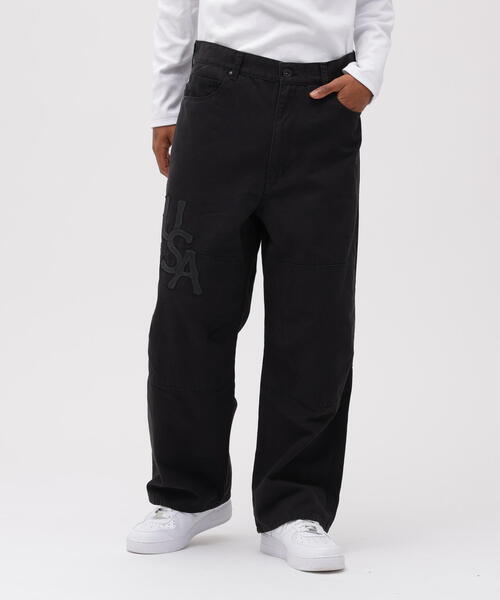 AVIREX(アヴィレックス)の「LEATHER PATCH DUCK DOUBLE KNEE / レザーパッチ ダック ダブルニー / AVIREX / アヴィレックス(その他パンツ・メンズ・ブラック/ブラウン・L/M/XL)」の3枚目の写真