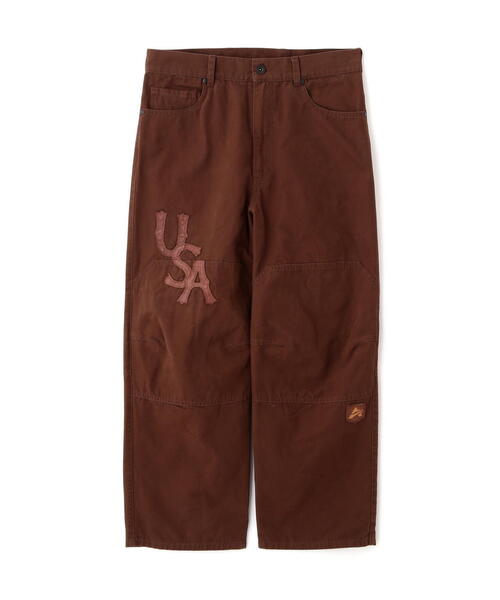 AVIREX(アヴィレックス)の「LEATHER PATCH DUCK DOUBLE KNEE / レザーパッチ ダック ダブルニー / AVIREX / アヴィレックス(その他パンツ・メンズ・ブラック/ブラウン・L/M/XL)」の2枚目の写真