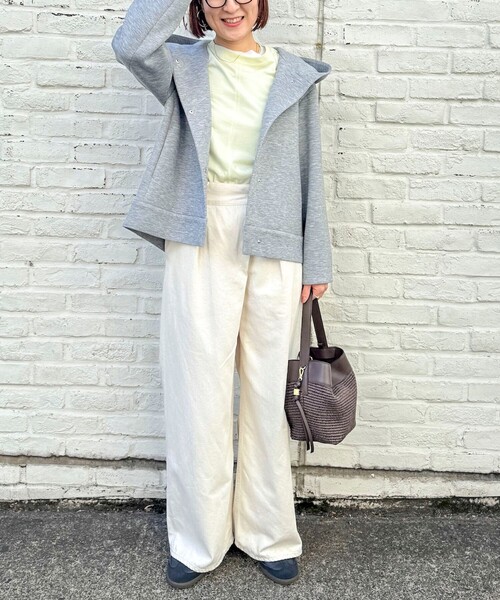 Rie Miller（リエミラー）の「【RM denim】リネン混ラップワイドパンツ（その他パンツ・レディース・キナリ/インディゴブルー・S/L/M）」の13枚目の写真