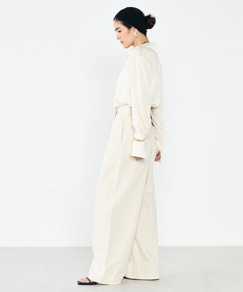 Rie Miller（リエミラー）の「【RM denim】リネン混ラップワイドパンツ（その他パンツ・レディース・キナリ/インディゴブルー・S/L/M）」の19枚目の写真