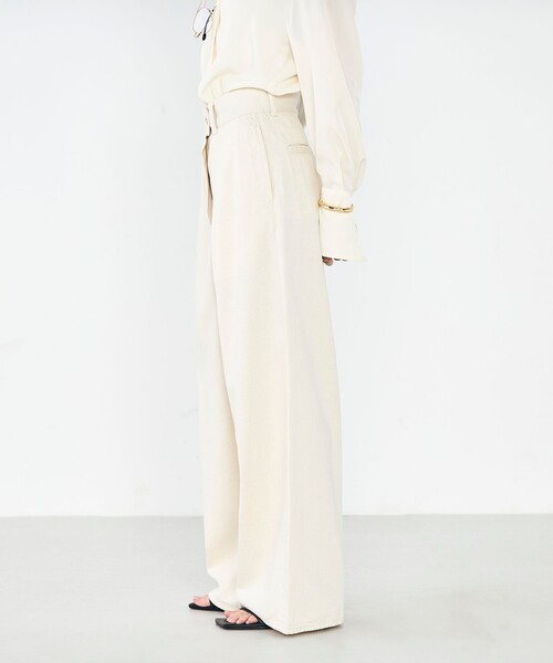 Rie Miller（リエミラー）の「【RM denim】リネン混ラップワイドパンツ（その他パンツ・レディース・キナリ/インディゴブルー・S/L/M）」の21枚目の写真