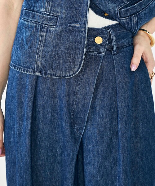 Rie Miller(リエミラー)の「【RM denim】リネン混ラップワイドパンツ(その他パンツ・レディース・キナリ/インディゴブルー・S/L/M)」の20枚目の写真