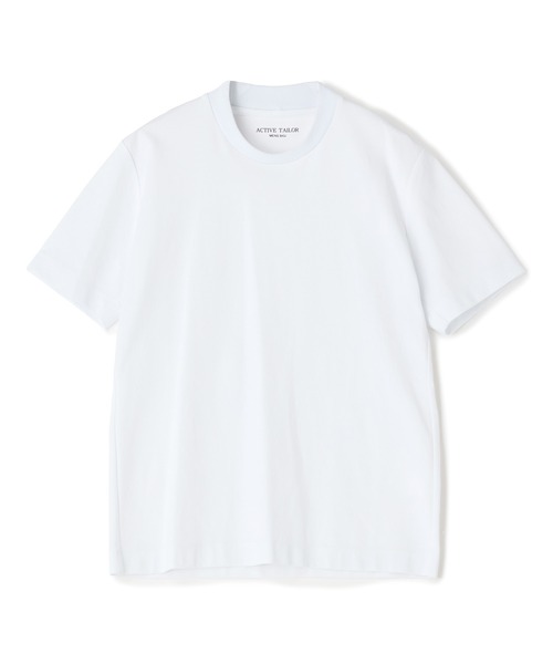 MEN'S BIGI(メンズビギ)の「【ACTIVE TAILOR/アクティブテイラー】シルケットスムースクルーネックTシャツ<接触冷感 / UVカット>(Tシャツ/カットソー・メンズ・ブラック/ホワイト/ブラウン/ベージュ/ネイビー・01/02/ 03/04)」の1枚目の写真