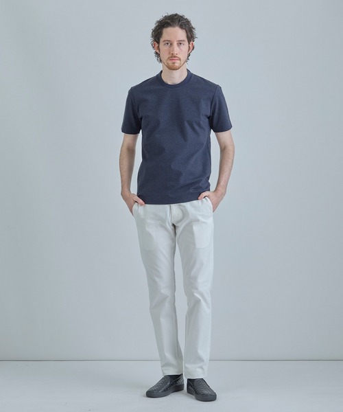 MEN'S BIGI(メンズビギ)の「【ACTIVE TAILOR/アクティブテイラー】シルケットスムースクルーネックTシャツ<接触冷感 / UVカット>(Tシャツ/カットソー・メンズ・ブラック/ホワイト/ブラウン/ベージュ/ネイビー・01/02/ 03/04)」の11枚目の写真