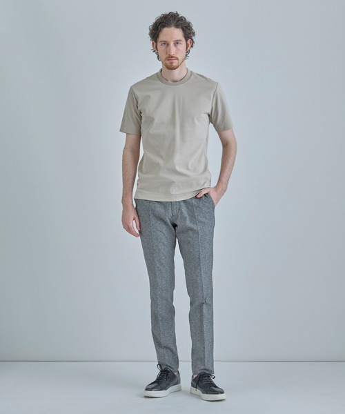 MEN'S BIGI(メンズビギ)の「【ACTIVE TAILOR/アクティブテイラー】シルケットスムースクルーネックTシャツ<接触冷感 / UVカット>(Tシャツ/カットソー・メンズ・ブラック/ホワイト/ブラウン/ベージュ/ネイビー・01/02/ 03/04)」の12枚目の写真