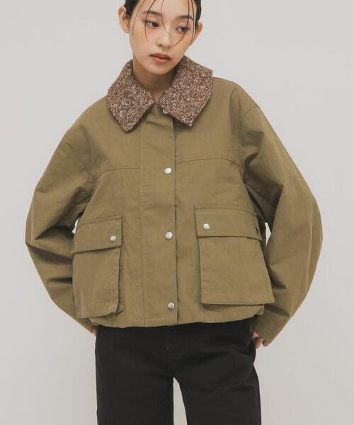 KBF（ケイビーエフ）の「2WAYカラーバルーンブルゾン（ブルゾン・レディース・カーキ/ベージュ系その他/ブラウン・ONE）」の14枚目の写真