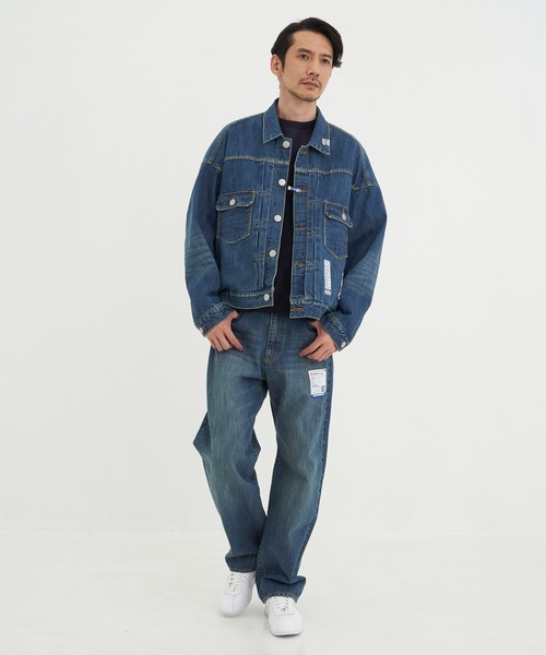 In・stru(men-tal).(インストルメンタル)の「【Maison MIHARAYASUHIRO / メゾンミハラヤスヒロ】HARD WASHED SELVAGE DENIM STRAIGHT PANTS/in・stru(men-tal).(デニムパンツ・メンズ・ブラック/インディゴブルー・44/46)」の6枚目の写真