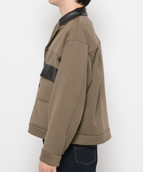 HARE（ハレ）の「レザーキリカエジャケゾン(HARE)（ブルゾン・メンズ・ブラック/ベージュ・MEDIUM/SMALL）」の12枚目の写真