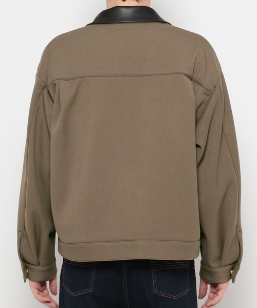 HARE（ハレ）の「レザーキリカエジャケゾン(HARE)（ブルゾン・メンズ・ブラック/ベージュ・MEDIUM/SMALL）」の13枚目の写真