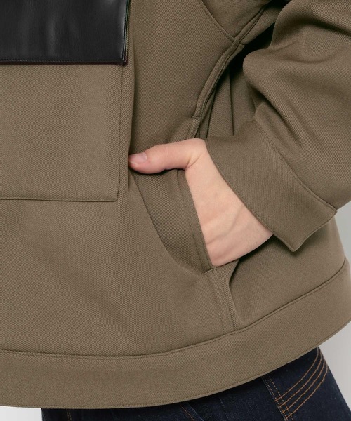 HARE（ハレ）の「レザーキリカエジャケゾン(HARE)（ブルゾン・メンズ・ブラック/ベージュ・MEDIUM/SMALL）」の18枚目の写真