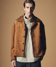 CIRCLEE（サークリー）の「CIRCLEE(サークリー)スエードヴィンテージ調 ショートジャケット（ノーカラージャケット）」