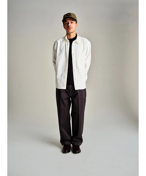 POP TRADING COMPANY(ポップトレーディングカンパニー)の「Pop Trading Company/ポップトレーディングカンパニー オーバーシャツ BUTTON OVERSHIRT(シャツ/ブラウス・メンズ・ホワイト・S/M)」の1枚目の写真