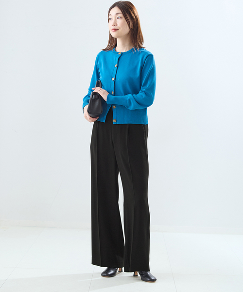 journal standard L'essage（ジャーナルスタンダードレサージュ）の「ジョーゼット タックパンツ（その他パンツ・レディース・ブラック/ブラウン系その他/イエロー・36/38）」の5枚目の写真