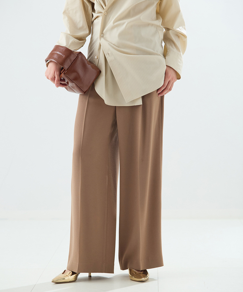 journal standard L'essage（ジャーナルスタンダードレサージュ）の「ジョーゼット タックパンツ（その他パンツ・レディース・ブラック/ブラウン系その他/イエロー・36/38）」の11枚目の写真