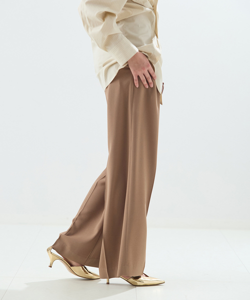 journal standard L'essage（ジャーナルスタンダードレサージュ）の「ジョーゼット タックパンツ（その他パンツ・レディース・ブラック/ブラウン系その他/イエロー・36/38）」の12枚目の写真