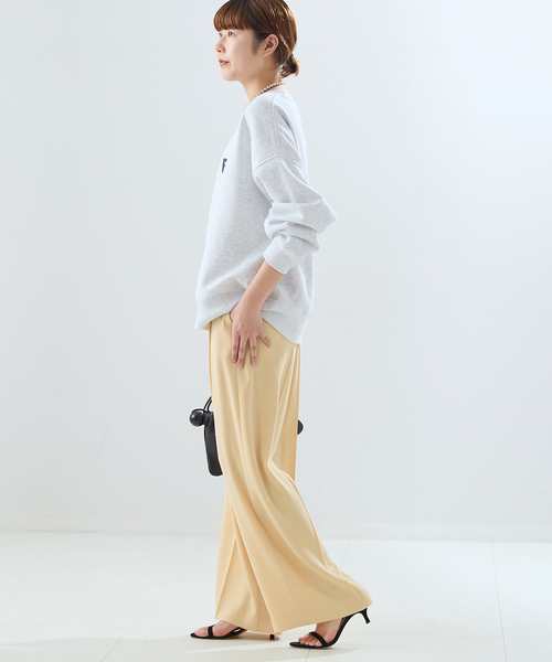 journal standard L'essage（ジャーナルスタンダードレサージュ）の「ジョーゼット タックパンツ（その他パンツ・レディース・ブラック/ブラウン系その他/イエロー・36/38）」の14枚目の写真